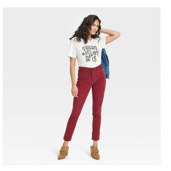 Women High Rise Corduroy Skinny Jeans ~ Universal Thread Size:10 - Picture 3 of 3